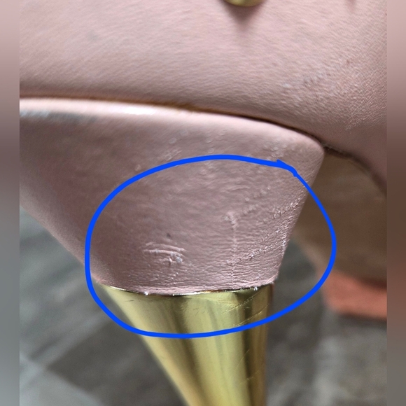 POUR LA VICTOIRE PINK SPIKED PLATFORM PEEPTOE HEELS. - Picture 9 of 12